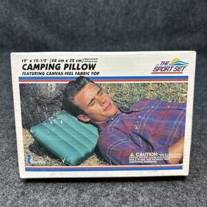 Vintage 1998 Intex Camping Pillow The Sport Set NOS New In Box Inflatable 19x12